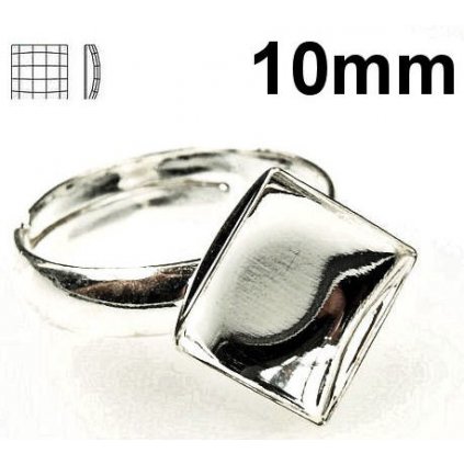 Prsten koso Šachovnica 10mm Ag925 / 1000