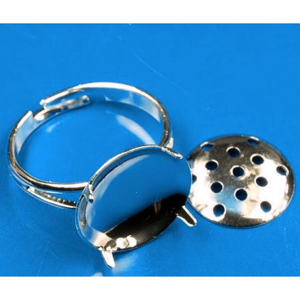 Prsteň lôžko 14mm striebro