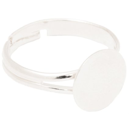 Prsteň plôška Kruh 10mm ag clear