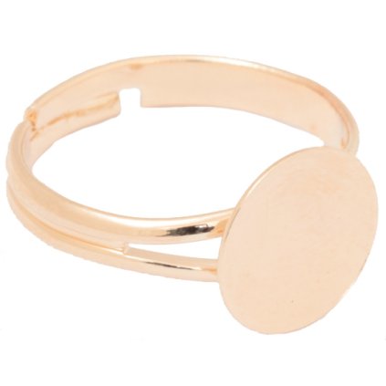 Prsteň plôška Kruh 10mm rose gold