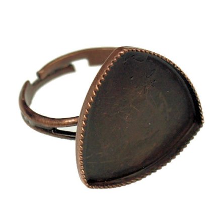 Prsteň Trojhran 20mm stará meď