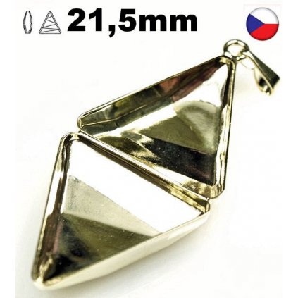 Prívesok 2xDelta 21,5 mm gold plating 24kt