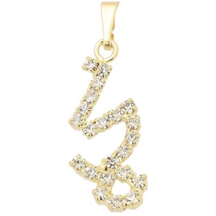 Prívesok znamenie Kozorožec 24 / 11mm gold plating 24kt