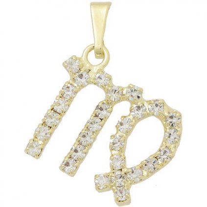 Prívesok znamenie Panna 15 / 12mm gold plating 24kt