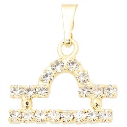 Prívesok znamenie Váhy 18 / 11mm gold plating 24kt