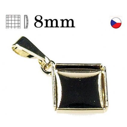 Prívesok Chessboard 8mm gold plating 24kt