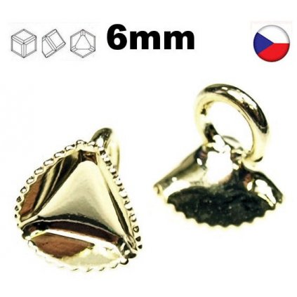 Spojovací komonent nasmerovanej Cube 6mm gold plating 24kt