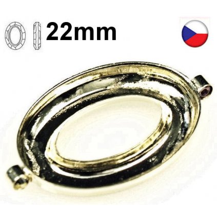 Spojovací komponentov trubička Cosmic Oval 22 / 16mm gold plating 24kt