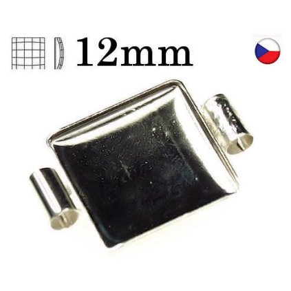 Spojovací komponentov trubička Chessboard 12mm ródium