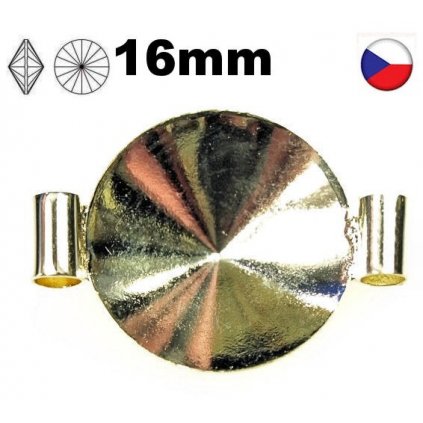 Spojovací komponentov trubička Rivoli 16mm gold plating 24kt