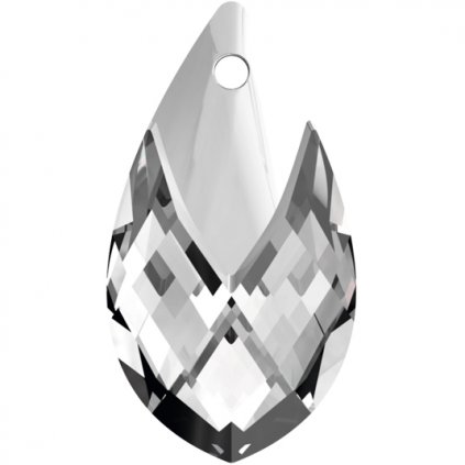 Swarovski® Crystals  Metallic Cap Pear 6565 18mm Crystal Light Chrome
