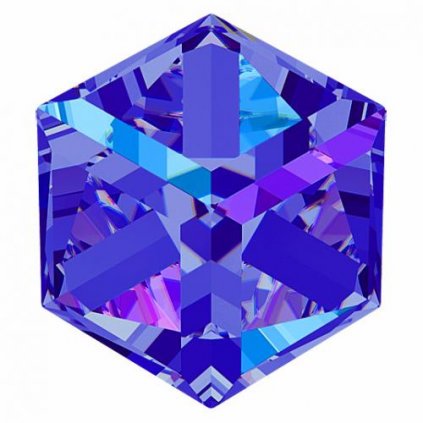 Swarovski® Crystals Angled Cube 4841 6mm Bermuda Blue F