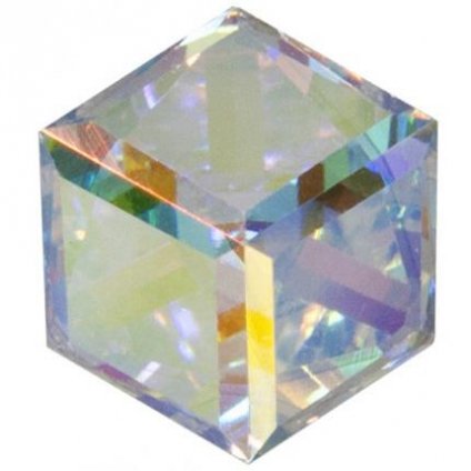 Swarovski® Crystals Angled Cube 4841 6mm Crystal AB F