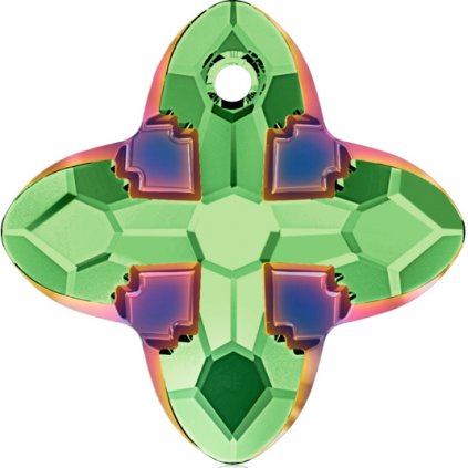 Swarovski® Crystals Cross Tribe 6868 14mm Peridot Scarabeus Green