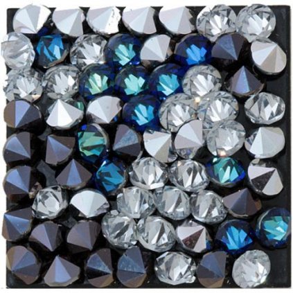 Swarovski® Crystals crystalROCKS čtverec 20mm BBL PEPPER