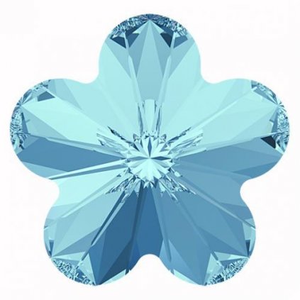 Swarovski® Crystals Flower 4744 10mm Aquamarine F