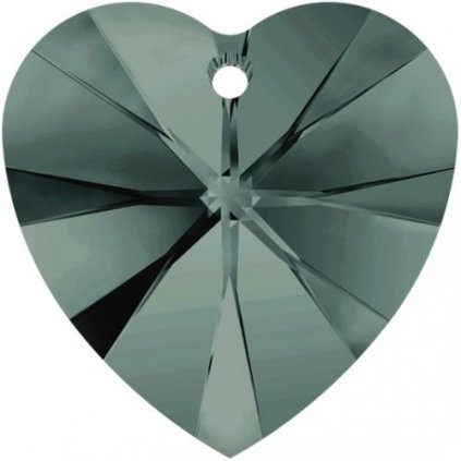 Swarovski® Crystals Heart 6228 10,3/10mm Black Diamond