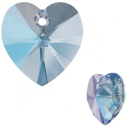 Swarovski® Crystals Heart 6228 14,4/14mm Aquamarine Shimmer