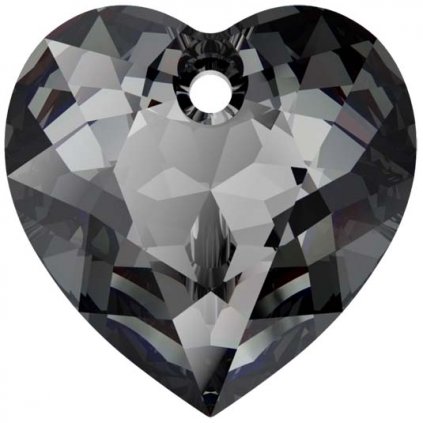 Swarovski® Crystals Heart 6432 10,5mm Silver Night