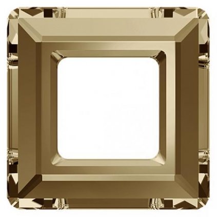 Swarovski® Crystals Square Ring 4439 14mm Golden Shadow