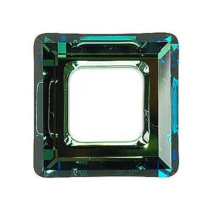 Swarovski® Crystals Square Ring 4439 20mm Bermuda Blue