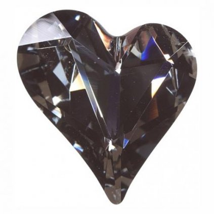 Swarovski® Crystals Sweet Heart 4810 13/12mm Silver Night F