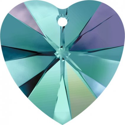 Swarovski® Crystals Heart 6228 14,4/14mm Blue Zircon AB