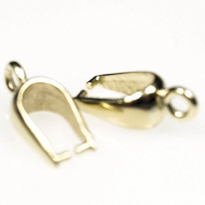 Šlupna s očkom 4.7x9 / 13mm GOLD PLATING 24kt