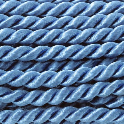Šnúrka atlasová krútená 4mm modrá