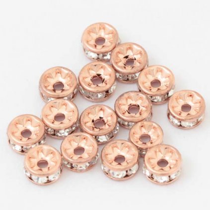 Štrasová rondelka 5mm rose gold