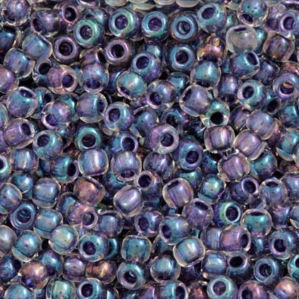 TOHO Round 11/0 Rainbow Crystal Lined Tanzanite