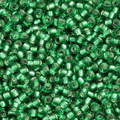 TOHO Round 11/0 Silver Lined Grass Green