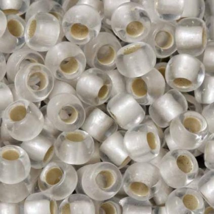 TOHO Round 6/0 Silver/Frosted Crystal Lined