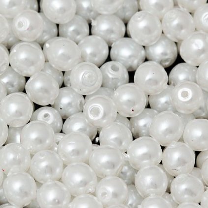 Vosková perle GULIČKA 3mm biela