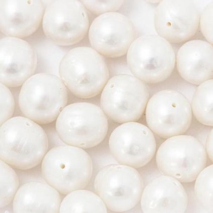 Riečna perla guľatá 8 mm biela (1ks)