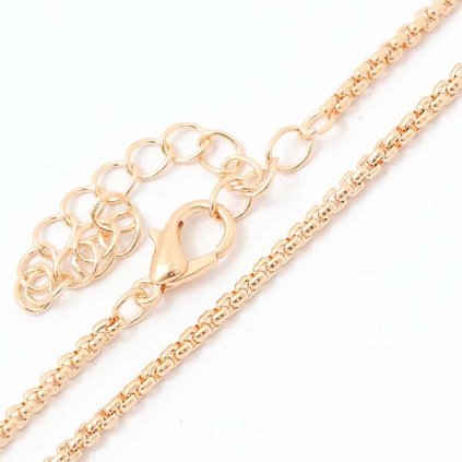 Retiazka SNAKE 2mm 40cm + adjusta rose gold