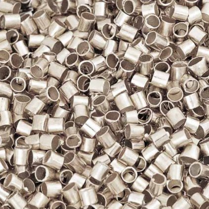 Zamačkavací rokajl 2/2mm AG 925/1000 0,033g ródium