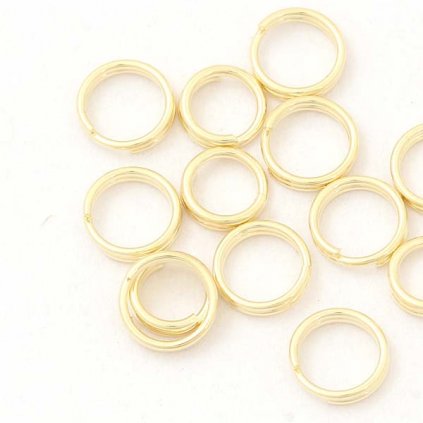 Dvojkrúžok 5/1mm chirurgická oceľ gold plating 24kt