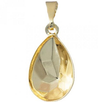 Prívesok Pear 14mm chirurgická oceľ gold plating 24kt