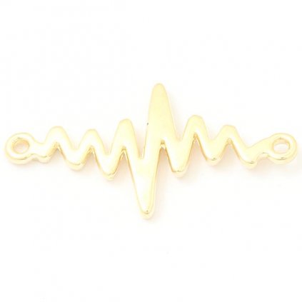Medzidiel Tlkot srdca 34/18mm gold plating 24kt