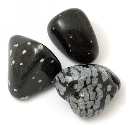 Obsidian obláčikový tromlovaný XL 3cm