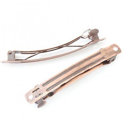 Vlasová francúzska spona 77mm stará meď