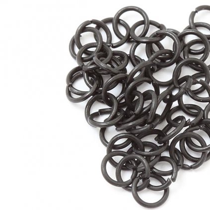 Spojovací krúžok 4/0,7mm chirurgická oceľ black (10ks)
