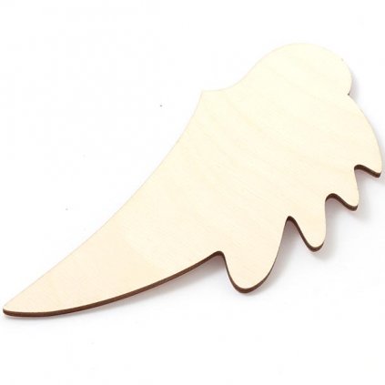 Drevený výrez anjelské krídlo plné 18 x 8cm