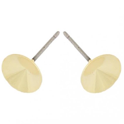 Náušnice tŕň chaton ss29 light gold plating 24kt