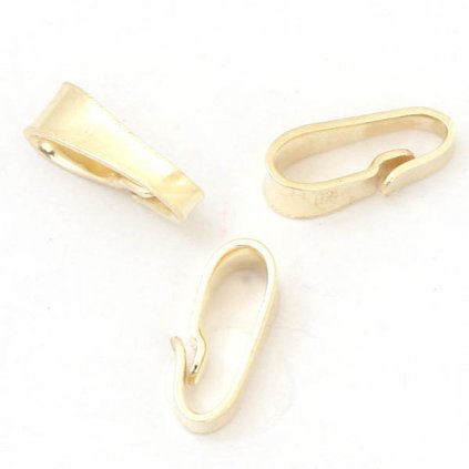 Šlupna 9/4mm Ag925/1000 gold plating 24kt