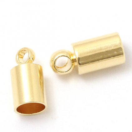 Vlepovacia koncovka pre 3mm 4/9mm gold plating 24kt