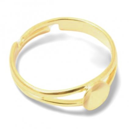 Prsteň rivoli 6mm gold plating 24kt