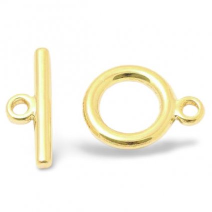 Americká záponka 12mm chirurgická oceľ gold plating 24kt