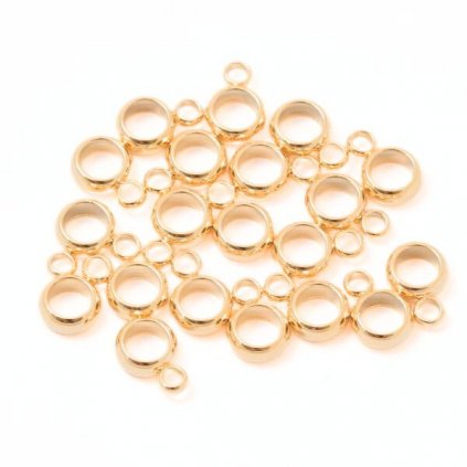 Krúžok s očkom 6mm chirurgická oceľ rose gold